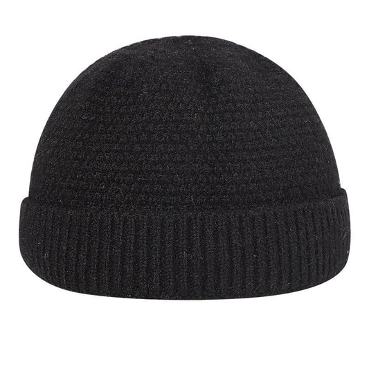 Outdoor Wool Beanie – Warm Knitted Winter Hat with Hemmed Edge for Cold Days - Urban Caps