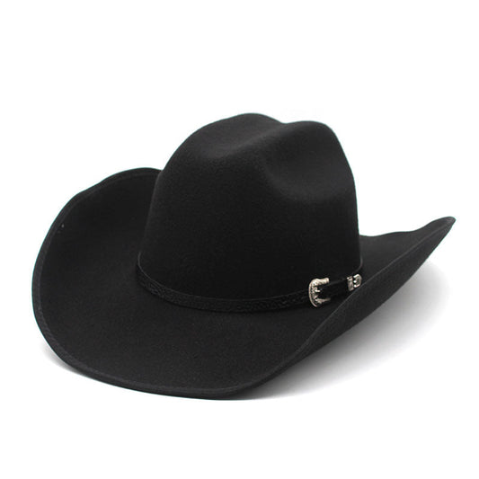 Punk Wide Brim Hat Men And Women Horse Riding Western - Urban Caps