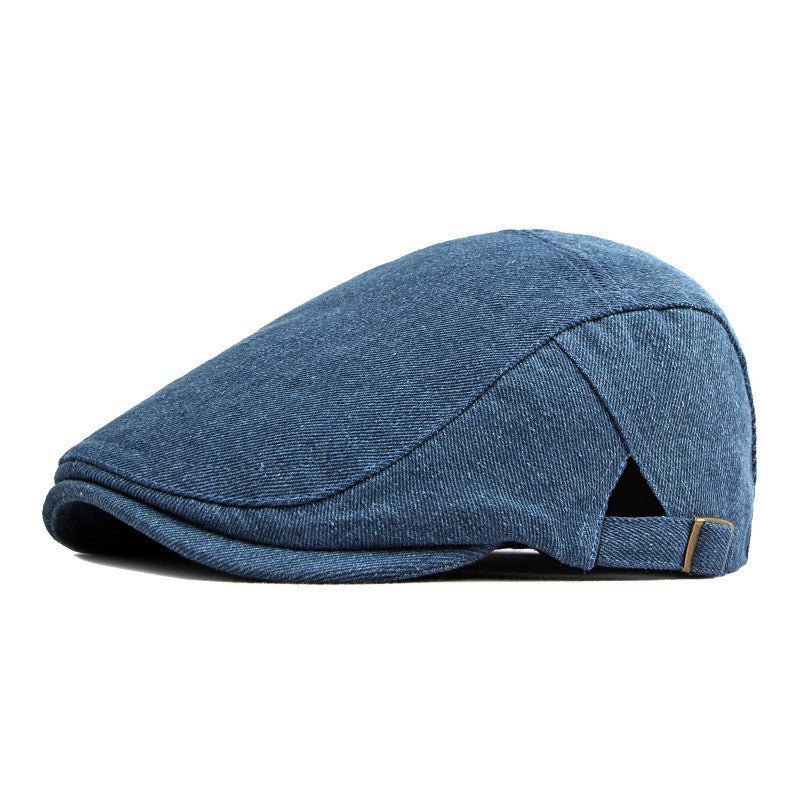 Simple Light Board Washed Denim Hat Men And Women All - match Retro Peaked Cap - Urban Caps