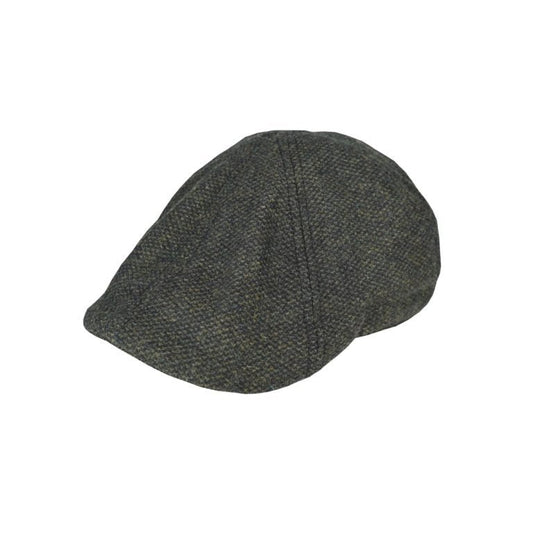 Six Panel Wool Blend Ivy Cap with Nailhead Pattern and Check Lining - Urban Caps