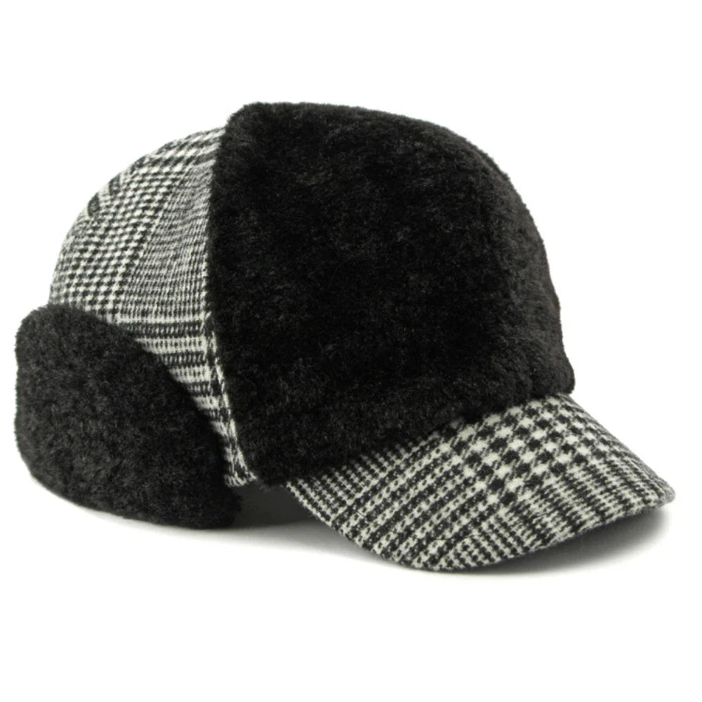 Stockholm Winter Earflaps Fur Baseball Cap - Warm Fur Lined Cap With Foldable Earflaps