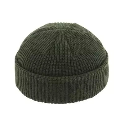Vintage Cotton Docker Beanie – Short Fit Adjustable Cap