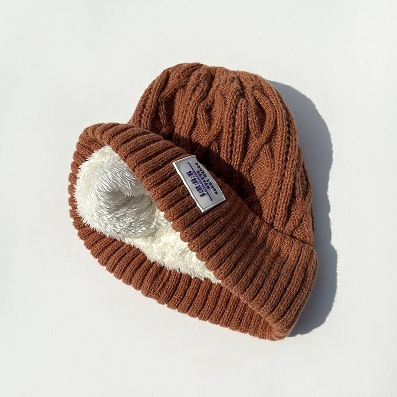 Women’s Fleece - Lined Knit Beanie – Warm Padded Winter Hat for Cold Days - Urban Caps