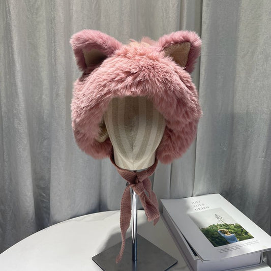 Women’s Plush Knit Beanie – Thickened Woolen Winter Hat with Soft Interior - Urban Caps