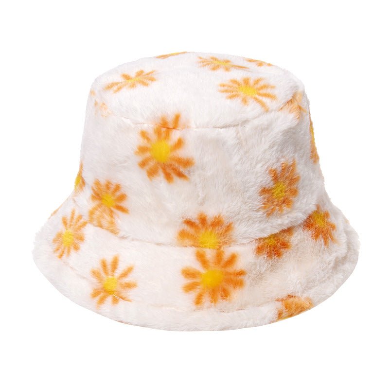 Autumn And Winter Small Daisy Print Fisherman Hat Fedoras Hat - Urban Caps