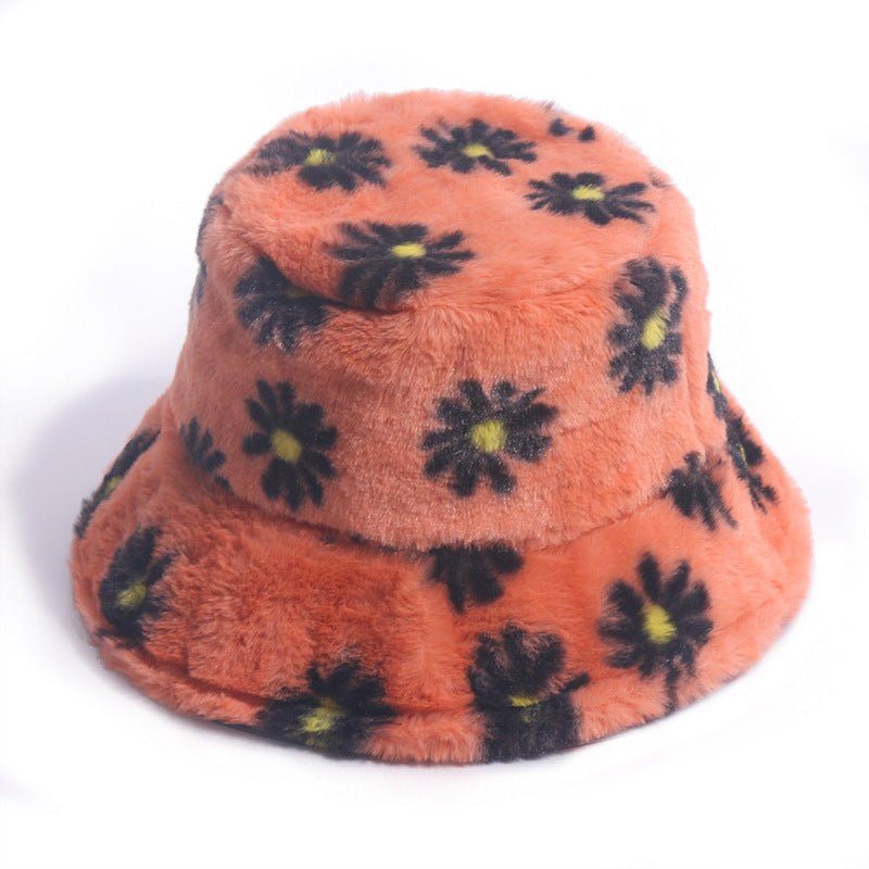 Autumn And Winter Small Daisy Print Fisherman Hat Fedoras Hat - Urban Caps