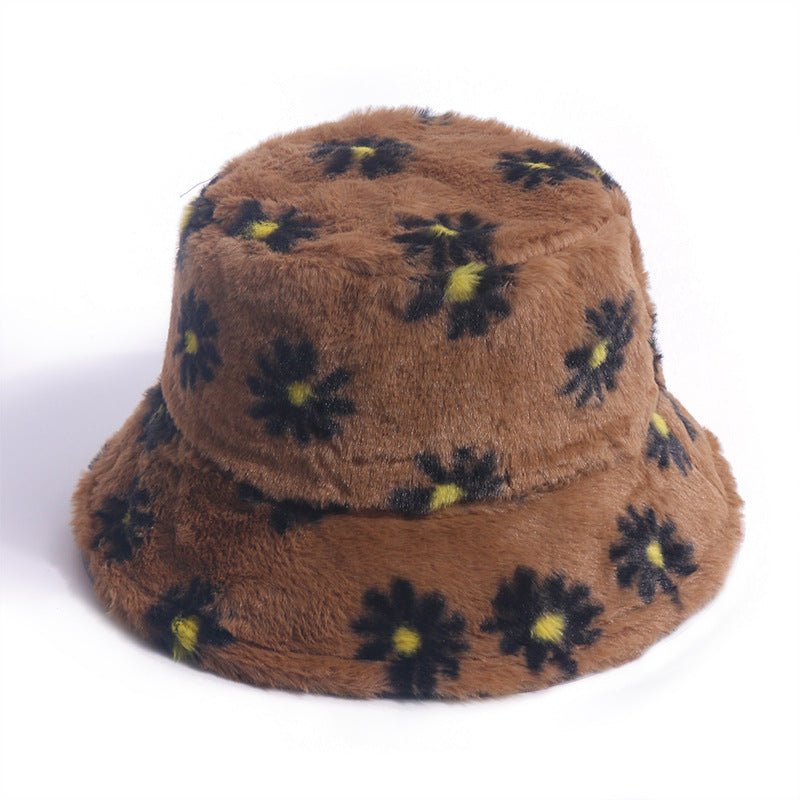 Autumn And Winter Small Daisy Print Fisherman Hat Fedoras Hat - Urban Caps