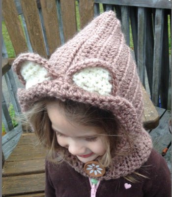 Baby Girls Hats Handmade Kids Winter Hats Wrap Bear Scarf Caps Kids Hat - Urban Caps