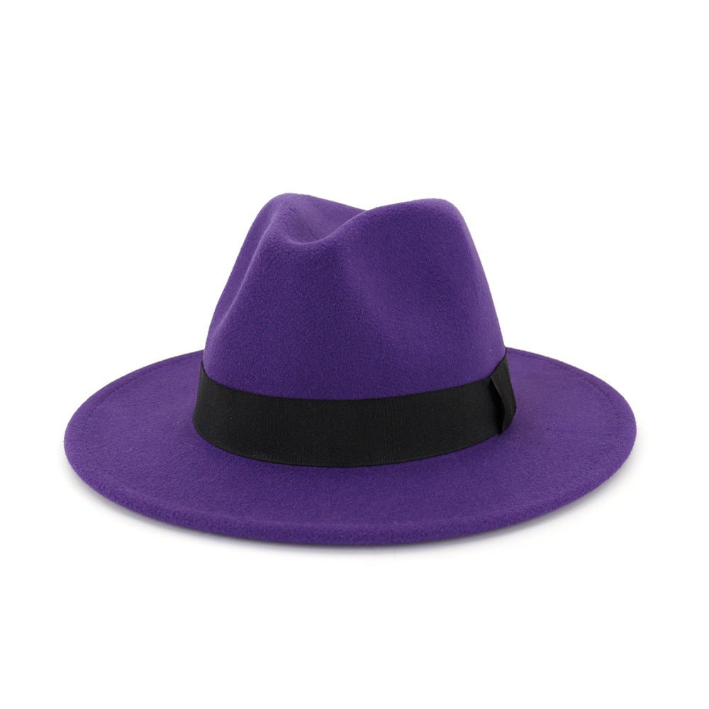 Black Top Ha Jazz Hat Woolen Hat Fedoras Hat - Urban Caps