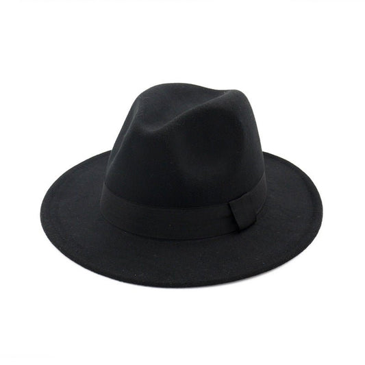 Black Top Ha Jazz Hat Woolen Hat Fedoras Hat - Urban Caps