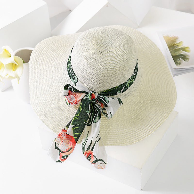 Chiffon Streamer Straw Hat - Urban Caps