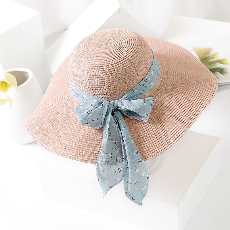 Chiffon Streamer Straw Hat - Urban Caps