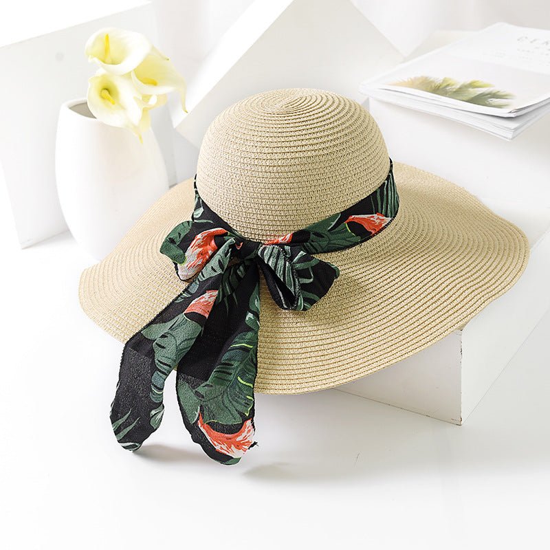Chiffon Streamer Straw Hat - Urban Caps