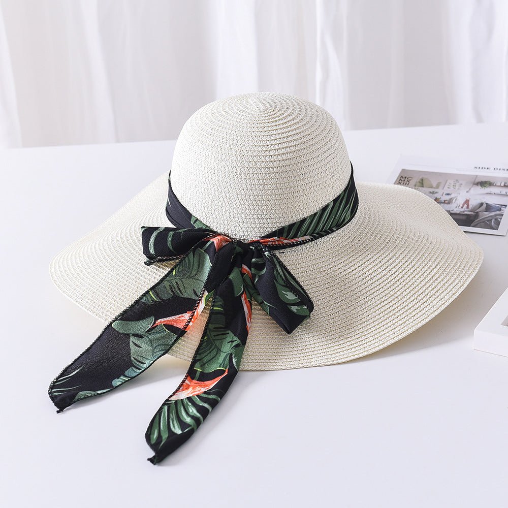 Chiffon Streamer Straw Hat - Urban Caps