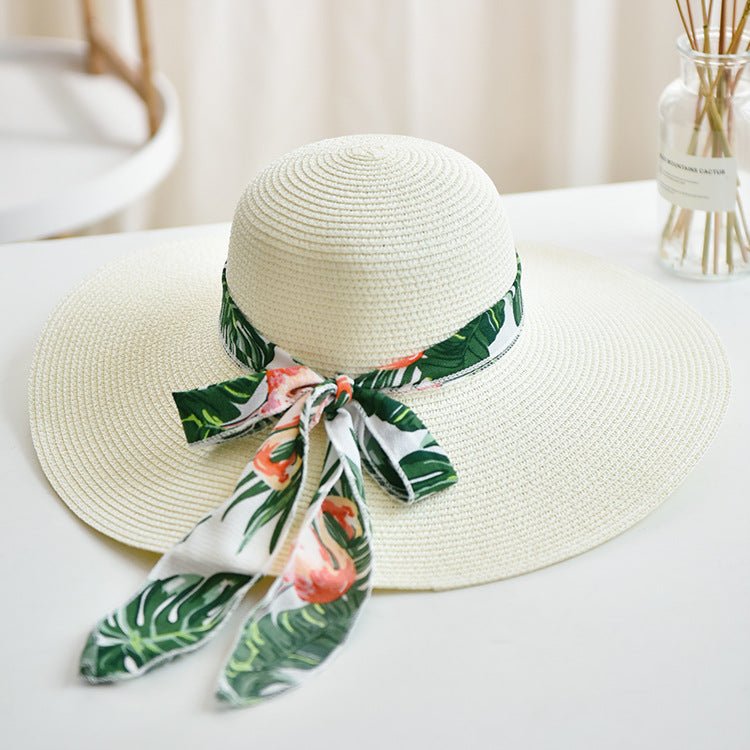 Chiffon Streamer Straw Hat - Urban Caps