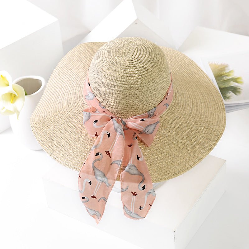 Chiffon Streamer Straw Hat - Urban Caps