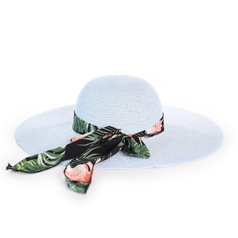 Chiffon Streamer Straw Hat - Urban Caps
