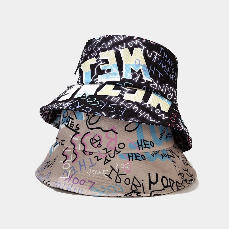 Creative Graffiti Alphabet Fisherman Hat - Urban Caps