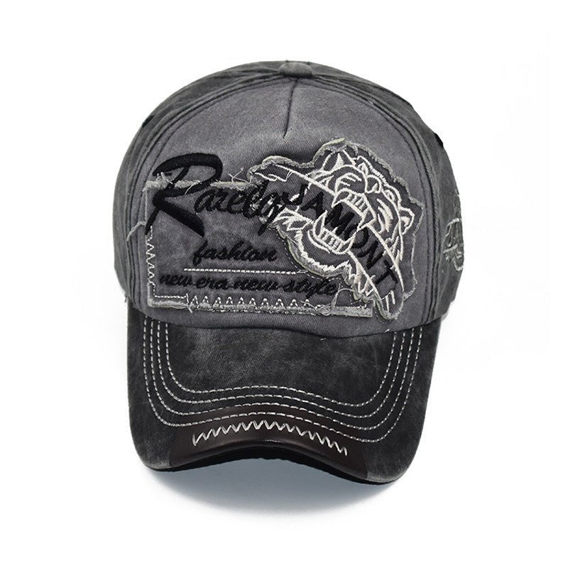 Distressed Cotton Washed Visor Cap - Urban Caps