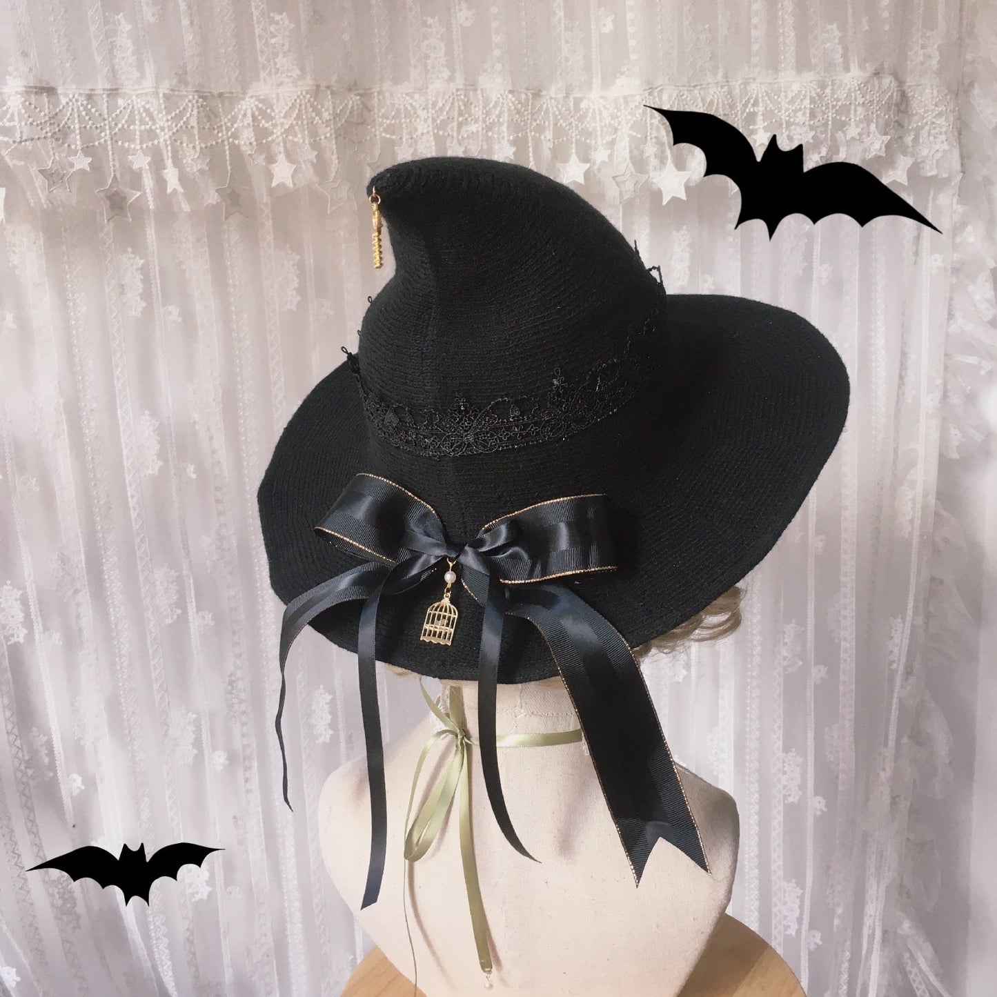 Element Witch Hat Daily Lolita Style Knitted Witch Hat - Urban Caps