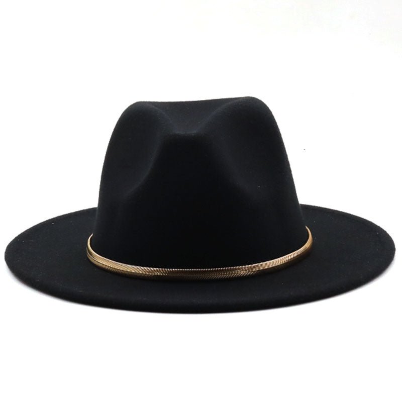 Fashion Autumn And Winter Woolen Top Hat Jazz Fedoras Hat - Urban Caps