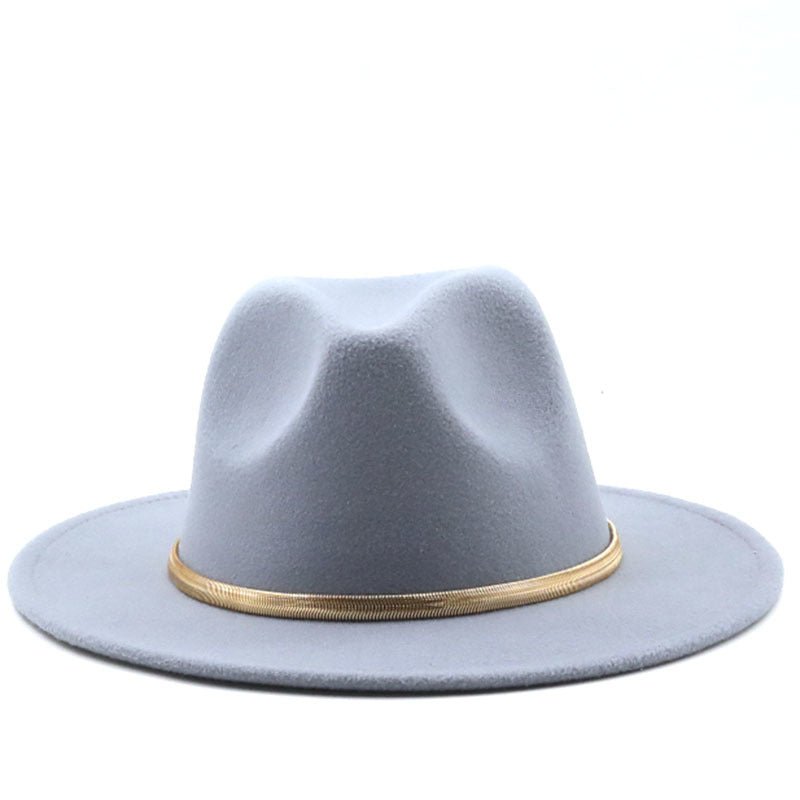 Fashion Autumn And Winter Woolen Top Hat Jazz Fedoras Hat - Urban Caps