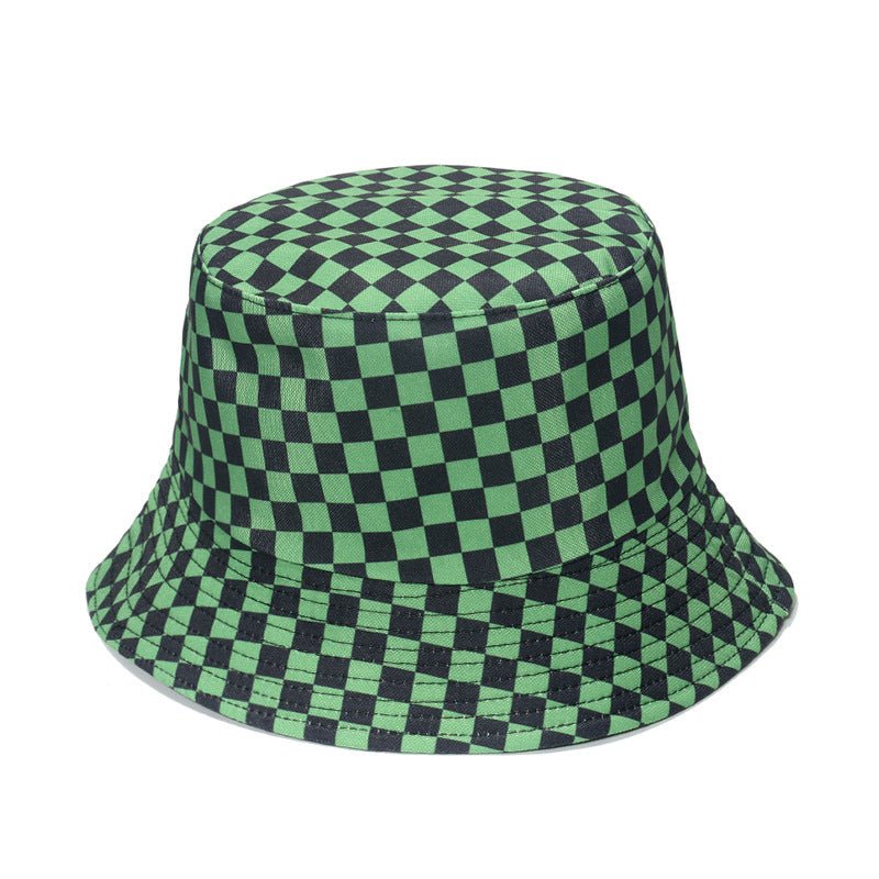Fashion Personality Black And White Checkerboard Plaid Fisherman Hat Fedoras Hat - Urban Caps