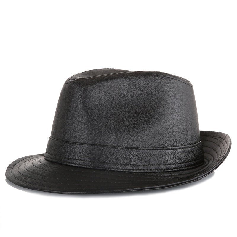 Fashion Plaid Pu Texture Bowler Hat - Urban Caps