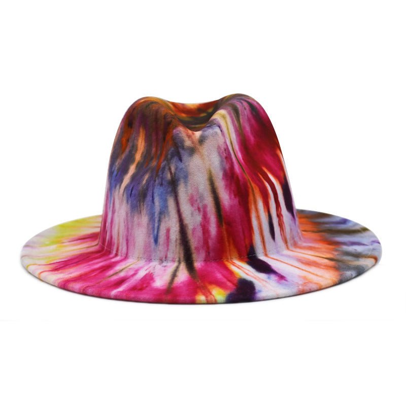 Felt Hat Spring And Autumn Pattern Top Hat Fedoras Hat - Urban Caps