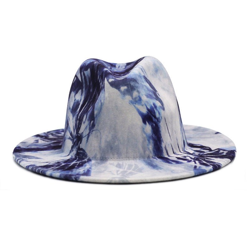 Felt Hat Spring And Autumn Pattern Top Hat Fedoras Hat - Urban Caps