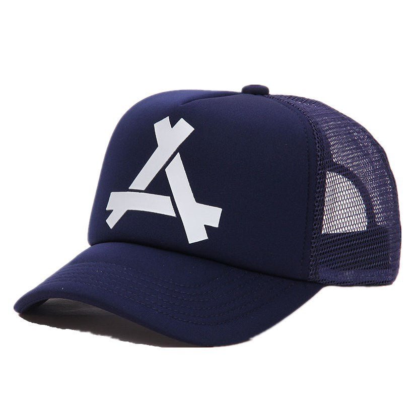 Flat Along The Letters Weave Dome Baseball Cap Mesh Breathable Flat Cap - Urban Caps