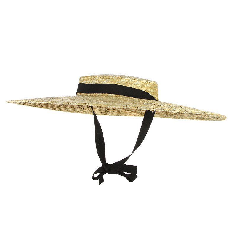 Flat Top Big Brim Straw Hat - Urban Caps