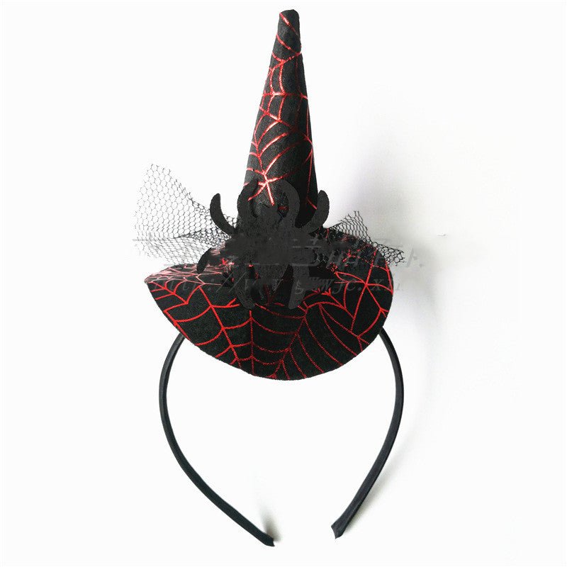 Halloween Witch Headband Spider Skull Witch Hat - Urban Caps