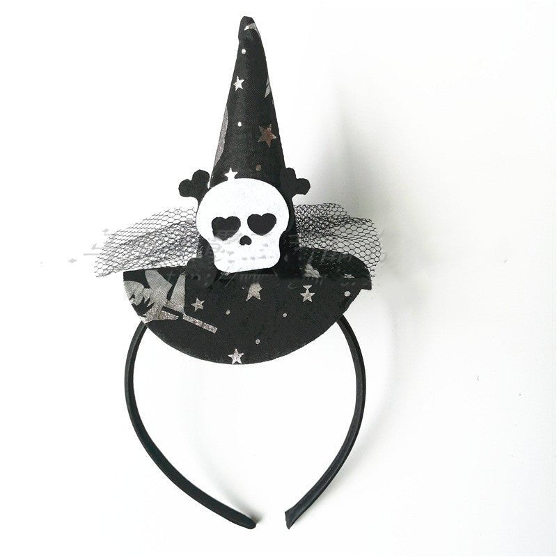 Halloween Witch Headband Spider Skull Witch Hat - Urban Caps