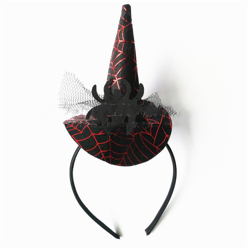 Halloween Witch Headband Spider Skull Witch Hat - Urban Caps