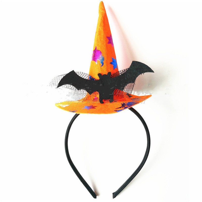Halloween Witch Headband Spider Skull Witch Hat - Urban Caps