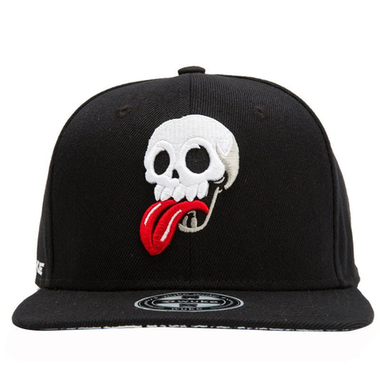 Hip Hop Flat-edge Fashion Skull Embroidery Baseball Cap Flat Cap - Urban Caps