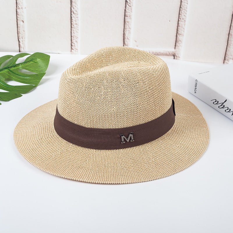 Jazz Hat Beach Sun Hat Panama Straw Sun Hat Travel Hat - Urban Caps