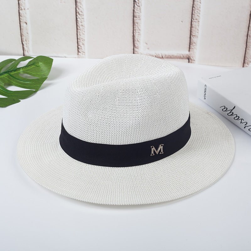 Jazz Hat Beach Sun Hat Panama Straw Sun Hat Travel Hat - Urban Caps