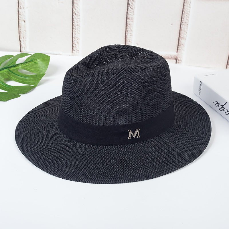 Jazz Hat Beach Sun Hat Panama Straw Sun Hat Travel Hat - Urban Caps