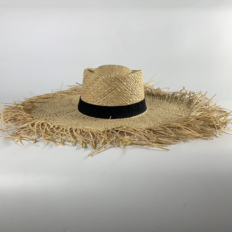 Ladies Big Brim Straw Hat - Urban Caps