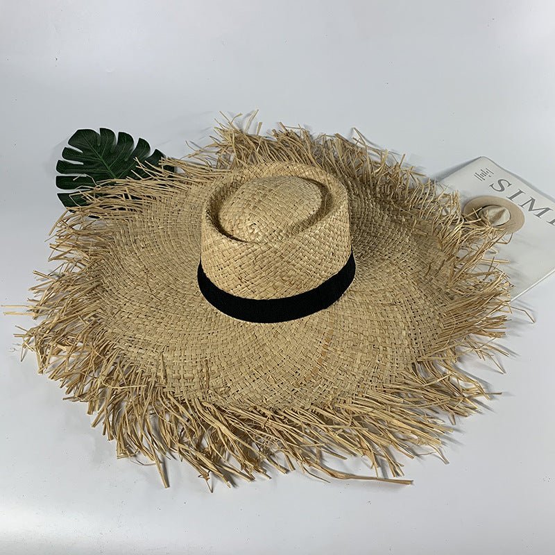 Ladies Big Brim Straw Hat - Urban Caps