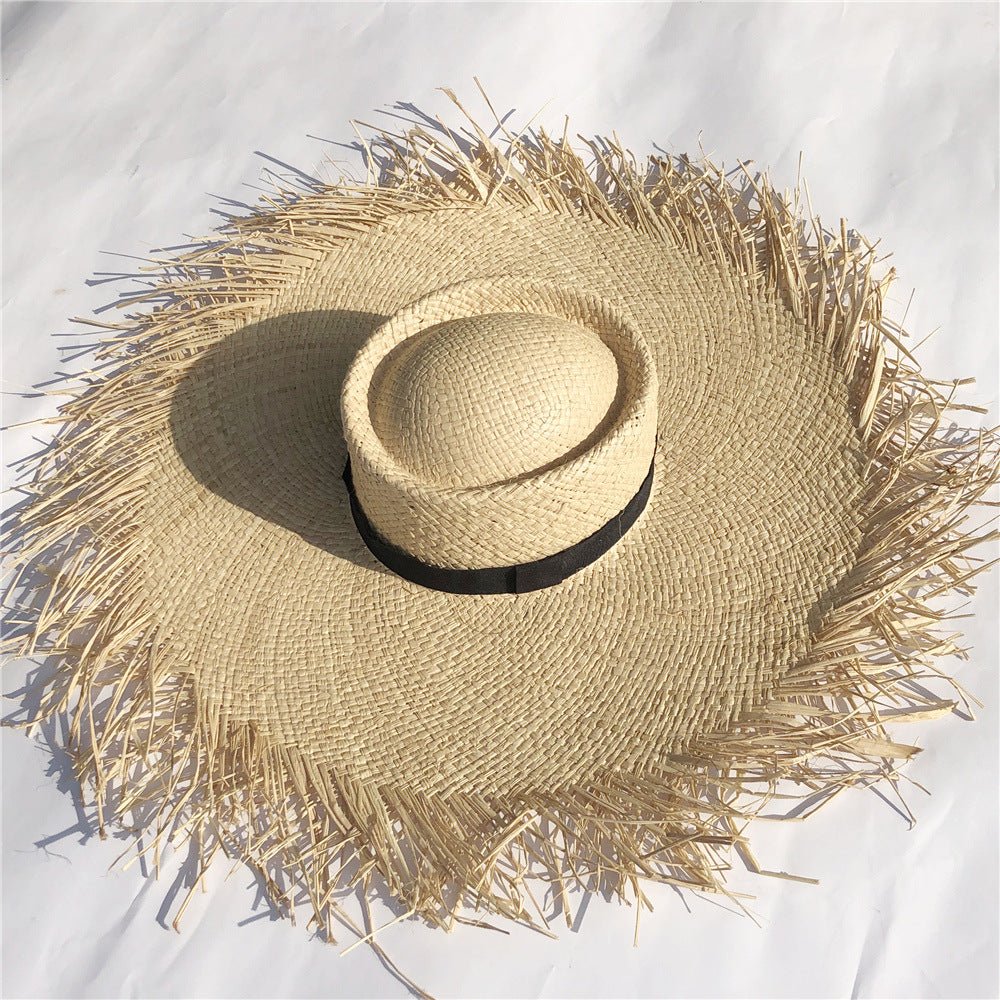 Ladies Big Brim Straw Hat - Urban Caps