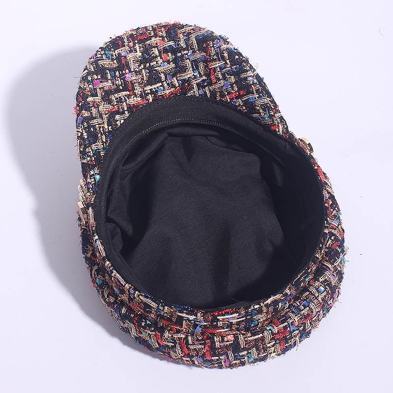Ladies Peaked Cap Octagonal Cap Fashion Military Cap Flat Cap - Urban Caps