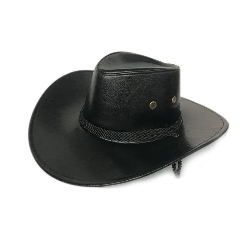 Leather Hat West Cowboy Hat - Urban Caps