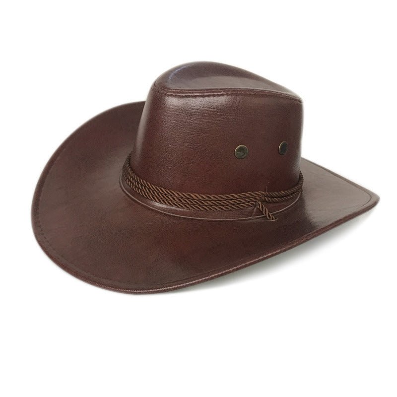Leather Hat West Cowboy Hat - Urban Caps