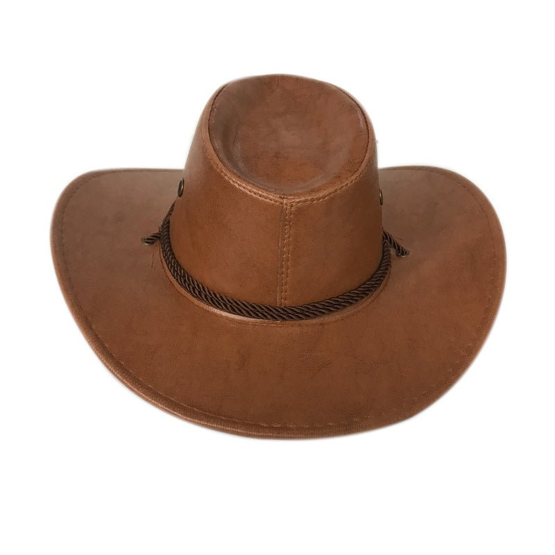 Leather Hat West Cowboy Hat - Urban Caps