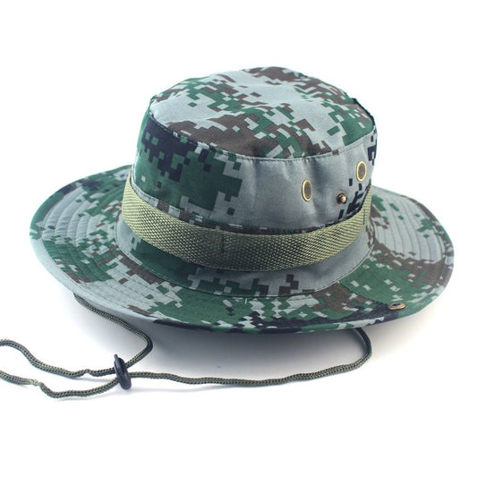 Leisure Jungle Round Hat Mountaineering Fishing Camouflage Fedoras Hat - Urban Caps