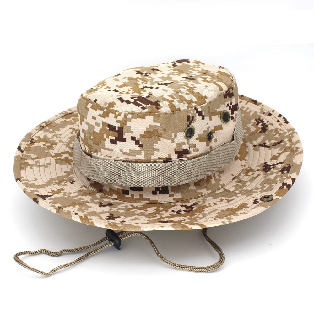 Leisure Jungle Round Hat Mountaineering Fishing Camouflage Fedoras Hat - Urban Caps