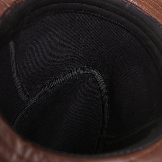 Men And Women Leather Tycoon Jazz Hat Fedoras Hat - Urban Caps